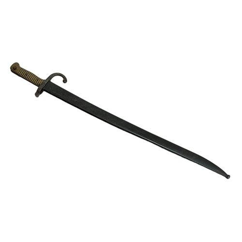 580 - WW1 French 1866 Model Chassepot Sword Bayonet.