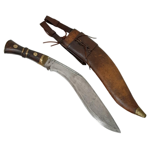 601 - WW1 Gurkha Kukri Knife Dated 1917. Made in Cossipore for the Indian War Department. Comes in a Milit... 