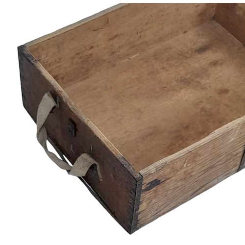 678 - WW2 German 7.92 Ball Ammo Box. Label reads “Steel Cased Ammunition”.