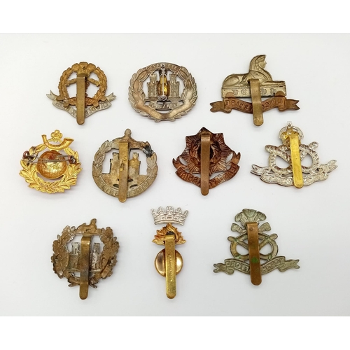 425 - 10 x WW2 British Infantry Cap Badges.