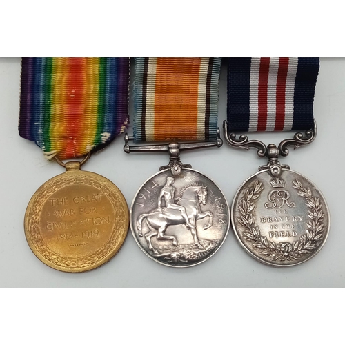 64 - WW1 Military Medal Group Awarded to DM2.207016 Pte Harry Glover 44 th Motor Abulance Convoy Army Ser... 