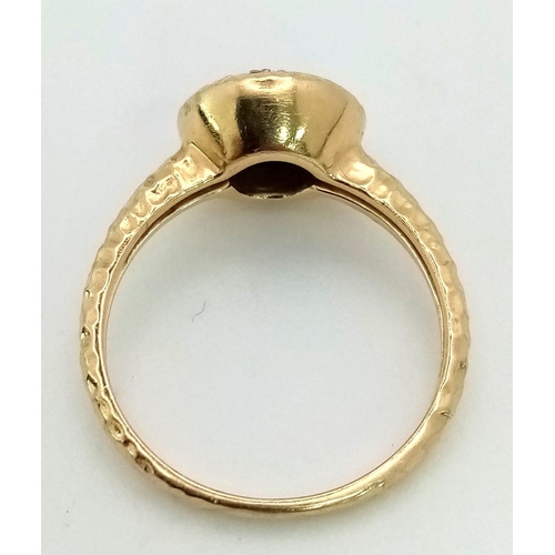 292 - 14K YELLOW GOLD DIAMOND RING WITH APPROX 0.30CT DIAMONDS TOTAL, DESIGNED BY PHILLIPS HOUSE, WEIGHT 3... 