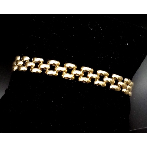 310 - 9K YELLOW GOLD FANCY LINK BRACELET 

WEIGHT: 13.2G