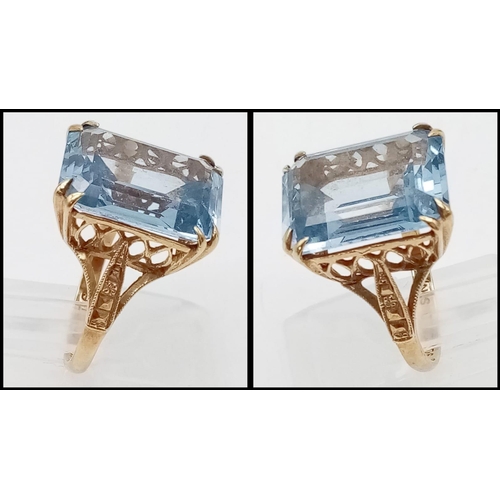 311 - 9K YELLOW GOLD TOPAZ SET RING

WEIGHT: 5.3G 
SIZE L