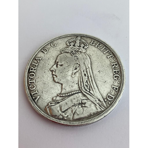 483 - Victorian SILVER CROWN 1891 in extra fine condition. Having Bold and Raised definition with clear de... 