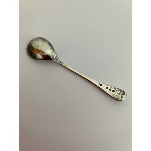 623 - Antique SILVER CONDIMENT/SALT SPOON having clear hallmark for Joseph Gloster Birmingham 1897. Could ... 