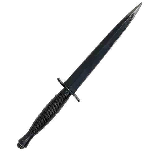 688 - A Vintage Black Coated Service Used Fairbairn Sykes Design Commando Dagger. 

29cm Length.