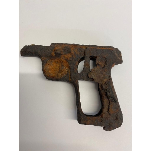 348 - Two WW2 Astra Pistol Frame Relics. UK sales only. ML280