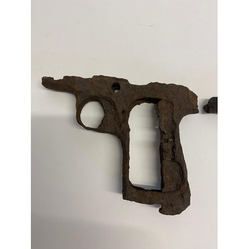 348 - Two WW2 Astra Pistol Frame Relics. UK sales only. ML280