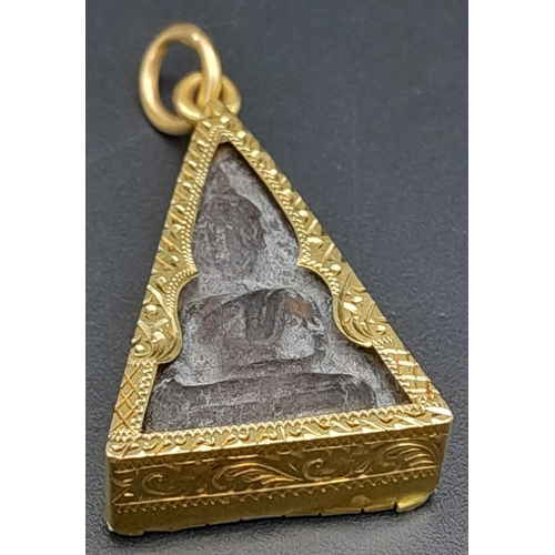 278 - 18K YELLOW GOLD BUDDHA AMULET PENDANT 

WEIGHT: 6G