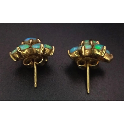 374 - 9K YELLOW GOLD OPAL STUD EARRINGS 

WEIGHT: 2.1G