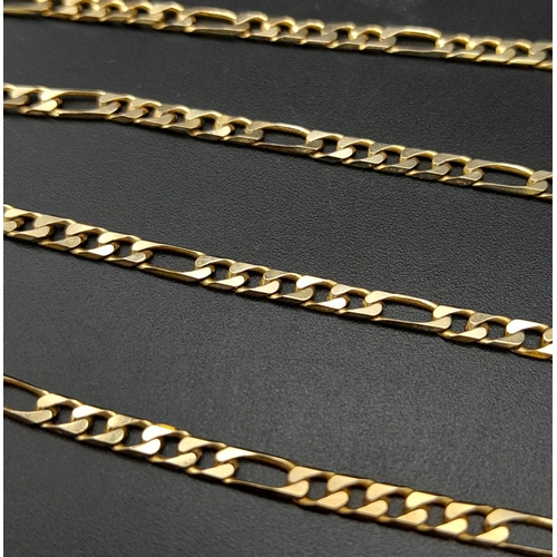 47 - A 9K Yellow Gold Figaro Link Chain. 40cm. 6.4g weight.