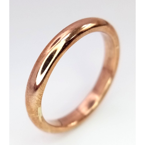 501 - 9K ROSE GOLD BAND RING 

WEIGHT: 3G 
SIZE M 1/2