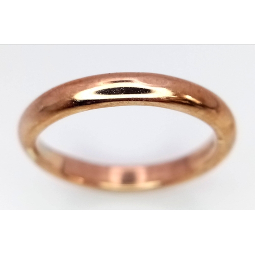 501 - 9K ROSE GOLD BAND RING 

WEIGHT: 3G 
SIZE M 1/2