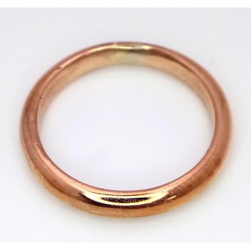 501 - 9K ROSE GOLD BAND RING 

WEIGHT: 3G 
SIZE M 1/2