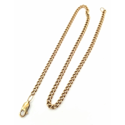 514 - A 28cms 9K GOLD ANKLE CHAIN  .  5.5gms