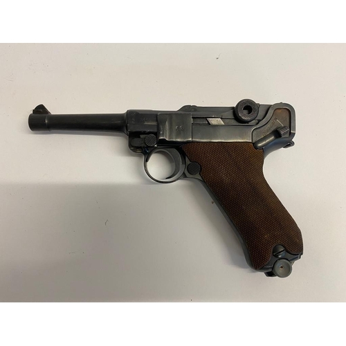 666 - A Rare Deactivated 1916 German Luger Pistol - DMW Makers Mark. 9mm calibre. Latest EU deactivation c... 