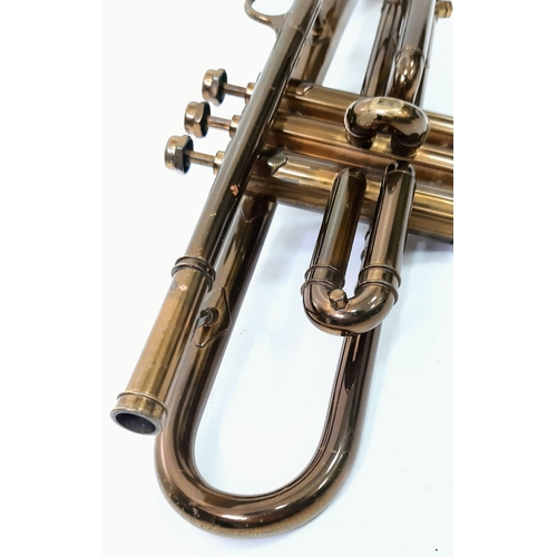 68 - A Vintage Rolls Diplomat Trumpet. Rolls diplomat engraved on bell. Decorated with a lovely rose gold... 