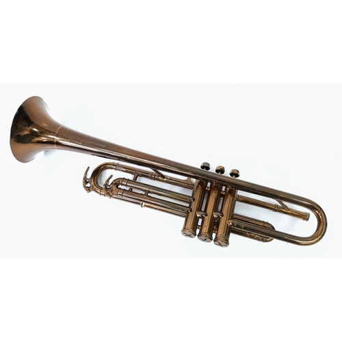 68 - A Vintage Rolls Diplomat Trumpet. Rolls diplomat engraved on bell. Decorated with a lovely rose gold... 