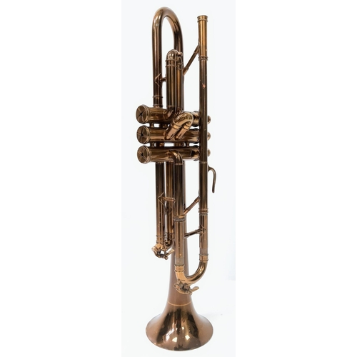 68 - A Vintage Rolls Diplomat Trumpet. Rolls diplomat engraved on bell. Decorated with a lovely rose gold... 