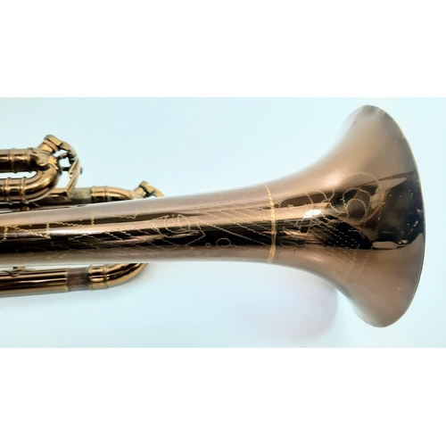 68 - A Vintage Rolls Diplomat Trumpet. Rolls diplomat engraved on bell. Decorated with a lovely rose gold... 