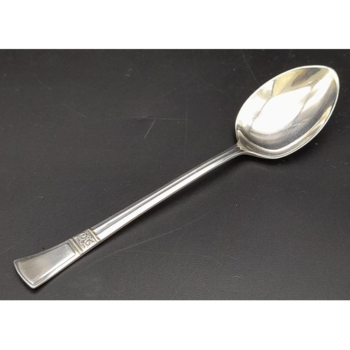 653 - A Vintage Sterling Silver Eggcup and Spoon. In original fitted case - a great gift for any boiled eg... 