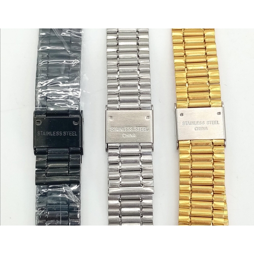 798 - Four CASIO watches, rectangular case 32 x 28 mm, quartz movement (all in working order), leather str... 