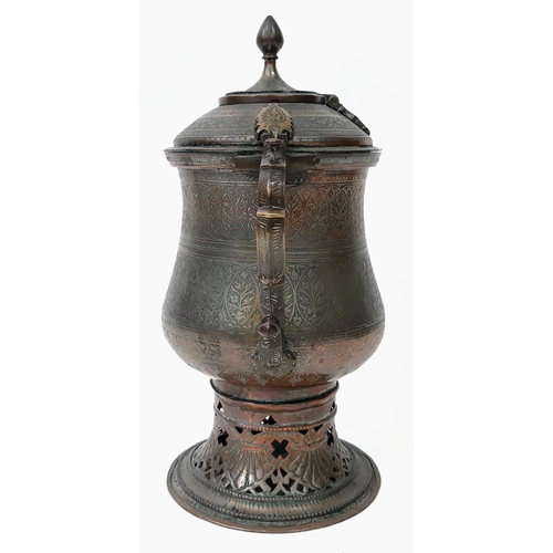 261 - A 19th Century Kashmiri Copper Samovar Kettle. 41cm tall