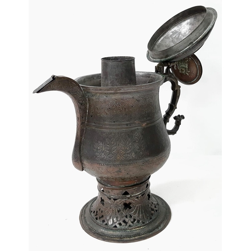 261 - A 19th Century Kashmiri Copper Samovar Kettle. 41cm tall