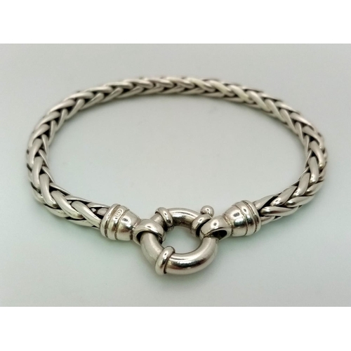 714 - STUNNING STERLING SILVER FANCY SNAKE LINK BRACELET 

WEIGHT: 23.5G