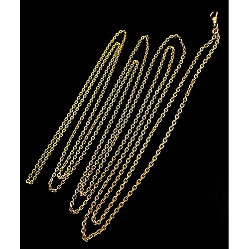 49 - A 14K Yellow Gold Rope Necklace. 156cm. 28.05g weight.