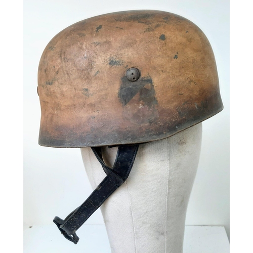 1067 - WW2 German Luftwaffe Africa Corps Fallschirmjäger (Paratroopers) Single Decal Helmet. A nice solid s... 