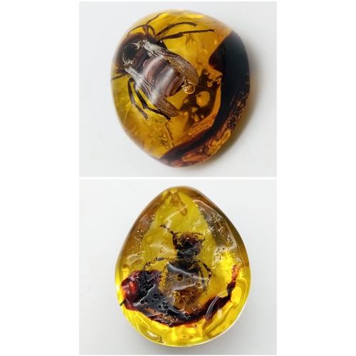 1009 - Here's One Asian Hornet That Won't Be Biting the Head off our Bees. Pendant or paperweight. 6cm