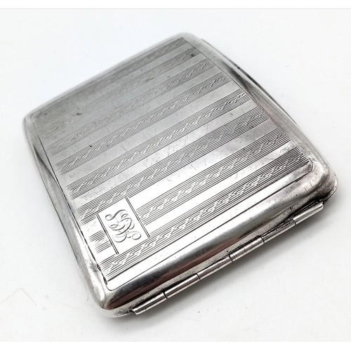 967 - Stunning 1930's BIRMINGHAM Silver Cigarette Case by Robert Pringle & Sons.

Hallmarked and engraved ... 