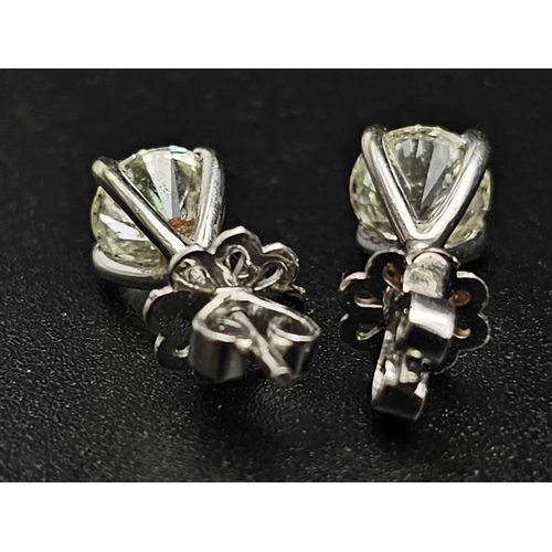 412 - A Pair of 1ct Diamond Sut Earrings. Total Weight 2.24g