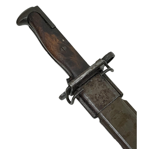 236 - A WW1 American 1905 Pattern 16” Springfield Bayonet. Maker Marked: S.A for the Springfield Armoury.