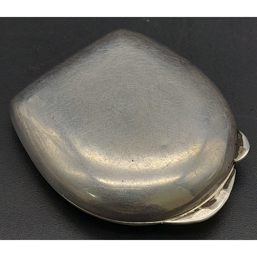 376 - 3rd Reich .800 Silver Horseshoe Shaped Snuff Box. 
Hand Engraved with the insignia of the 8th SS Cav... 