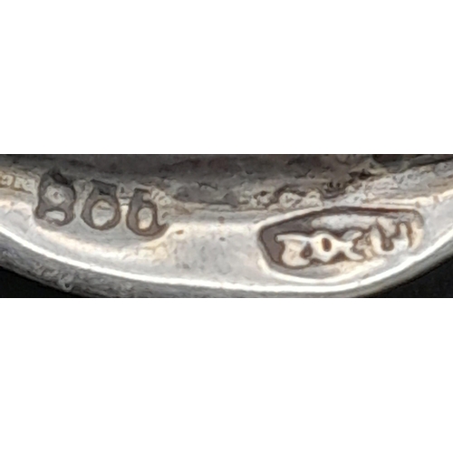 376 - 3rd Reich .800 Silver Horseshoe Shaped Snuff Box. 
Hand Engraved with the insignia of the 8th SS Cav... 