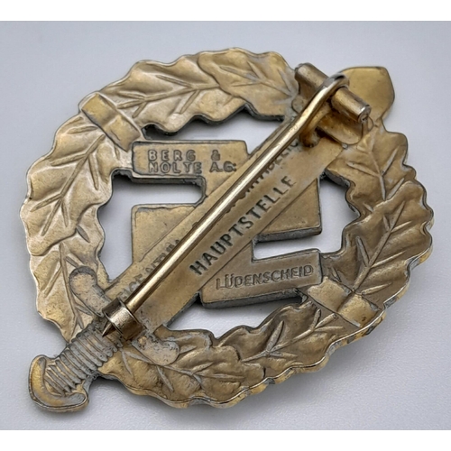 579 - 3rd Reich Gold Grade S.A Sports Badge. Maker: Berg & Nolte.