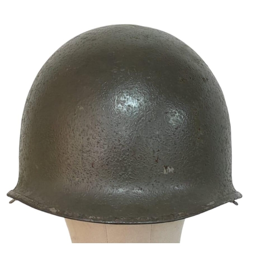 594 - WW2 US M1 Helmet Made by McCord. The shell is batched marked 1266D which means it was made Nov-Dec 1... 