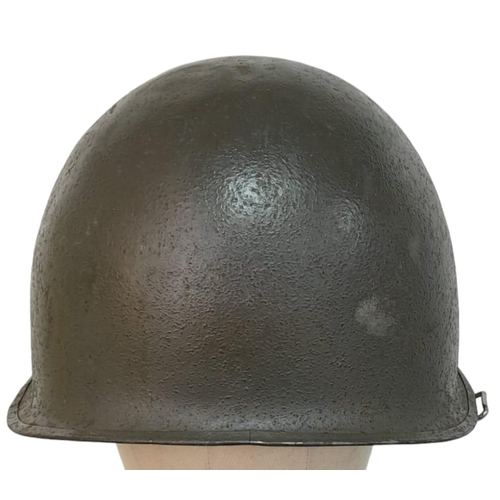 594 - WW2 US M1 Helmet Made by McCord. The shell is batched marked 1266D which means it was made Nov-Dec 1... 