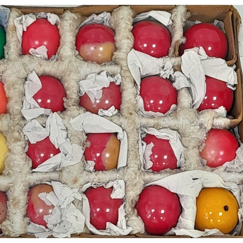 995 - A Set of Vintage/Antique Possibly Bonzoline Snooker Balls in  24 balls in total.