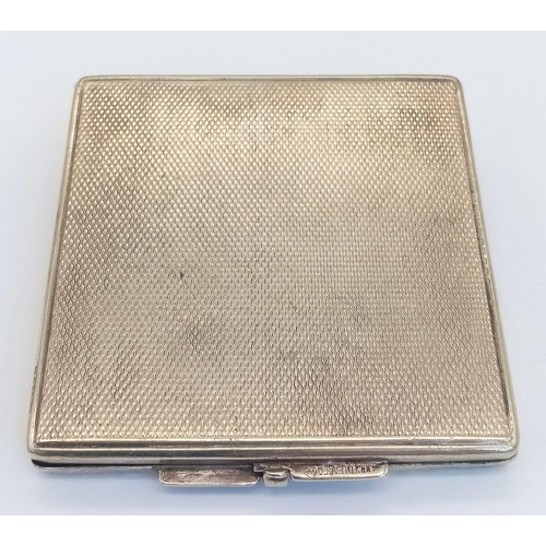 852 - WW1 Imperial German Heavy Silver-Plated Pill Case with an Iron Cross of the lid.