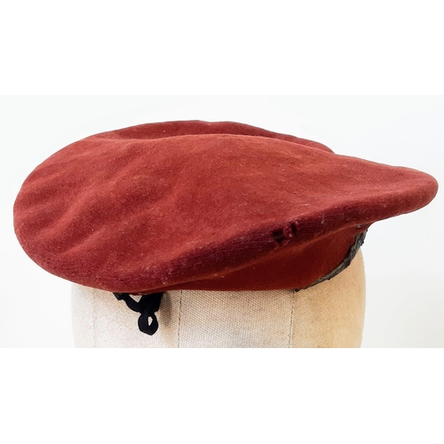 117 - A Belgian 1st S.A.S Parachute Beret with original cap badge. Circa 1945-46.