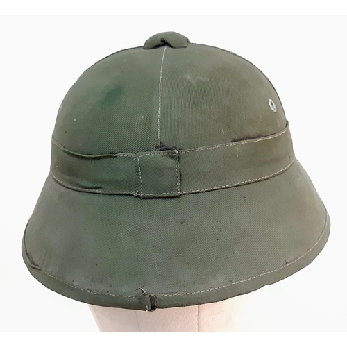 716 - Vietnam War Era NVA-North Vietnamese Army Fiber Helmet.