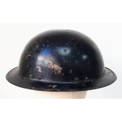 719 - WW2 British Home Front Helmet. Allen West Brighton. They made No 36 Mills Grenades for the War effor... 