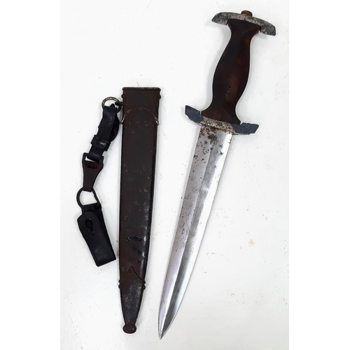 89 - 3rd Reich S.A Dagger & Hanger Rzm M7/91 for the maker: Carl Spitzer, Malsch.
This dagger was found i... 