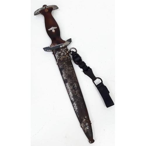 89 - 3rd Reich S.A Dagger & Hanger Rzm M7/91 for the maker: Carl Spitzer, Malsch.
This dagger was found i... 