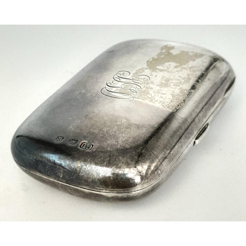 492 - An Antique Sterling Silver Small Purse. Birmingham hallmarks. 73g total weight. 8cm x 5cm.