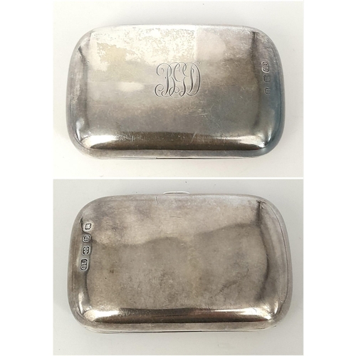 492 - An Antique Sterling Silver Small Purse. Birmingham hallmarks. 73g total weight. 8cm x 5cm.